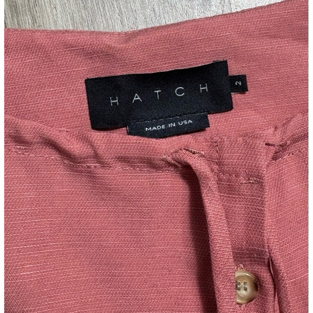 Hatch Dusty Rose Ruffle-Shoulder Midi Dress - Picture 5 of 11